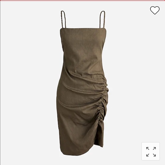 NWT J.Crew Collection side-ruched dress in stretch linen-viscose Sz 12 - Picture 10 of 10